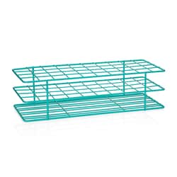 United Scientific Heavy-Duty Epoxy Coated Wire Rack For Test Tubes Teal | Buy Online | United Scientific&trade; | Fisher Scientific